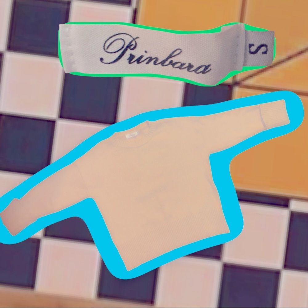 Women's Cream Crew Neck Sweater